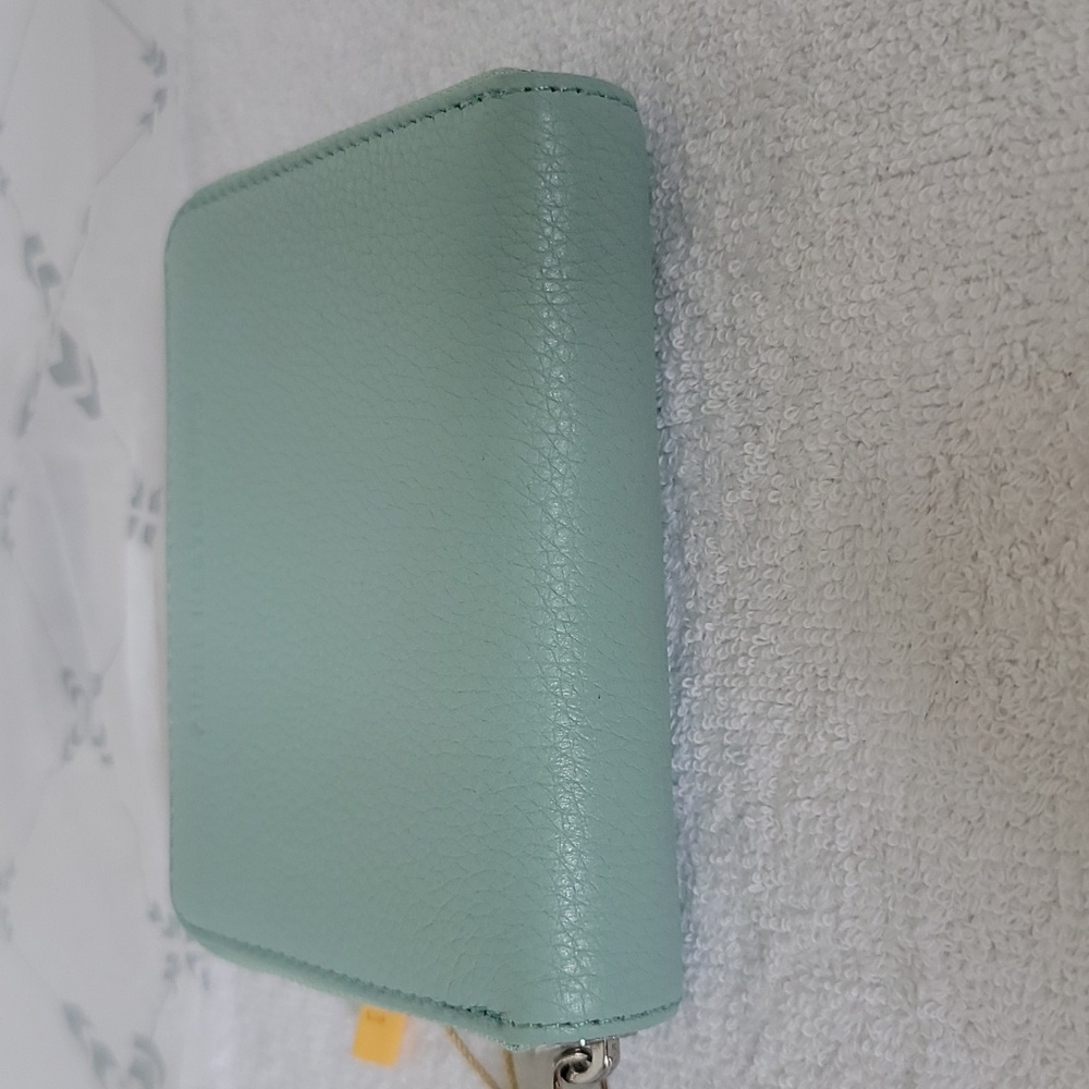 Aimee Kestenberg pale turquoise zip around card wallet - Picture 8 of 11
